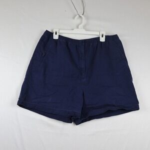 Marsh Landing Shorts Mens XL Navy Blue Elastic‎ Waist Casual 100% Cotton Pockets